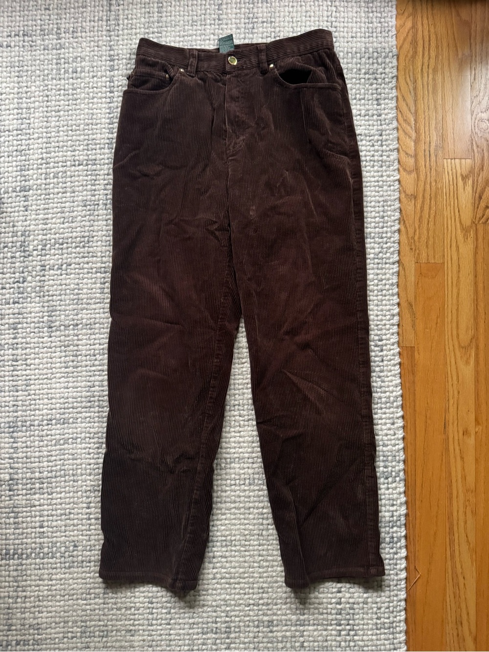 Vintage Ralph Lauren Brown Corduroy Wide Leg Pants 8